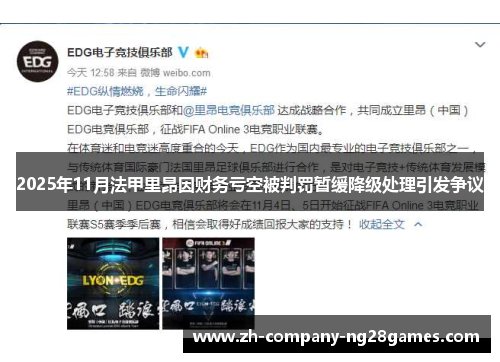 2025年11月法甲里昂因财务亏空被判罚暂缓降级处理引发争议 2025年11月法甲里昂因财务亏空被判罚暂缓降级处理引发争议